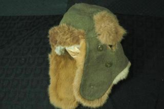 Wwii Japanese Army Winter Fur Hat