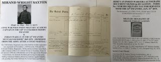 Civil War Captain 128th Usct Infantry 24th Buffalo Soldiers Document Signed 1873