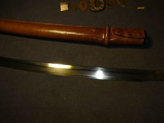 Japanese WWll Army officer ' s sword in combat mountings,  Gendaito 5