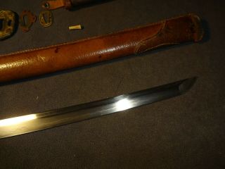 Japanese WWll Army officer ' s sword in combat mountings,  Gendaito 6