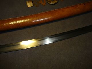 Japanese WWll Army officer ' s sword in combat mountings,  Gendaito 7