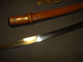Japanese WWll Army officer ' s sword in combat mountings,  Gendaito 9