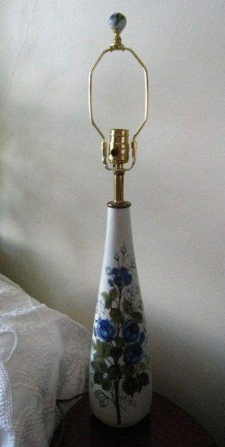 Rare MCM Arabia Porcelain Table Lamp 17 