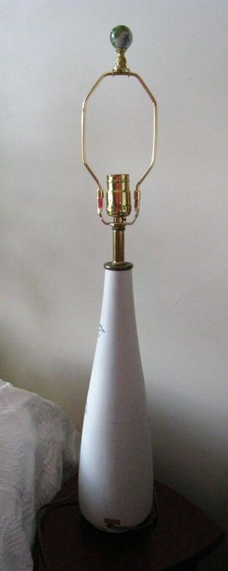 Rare MCM Arabia Porcelain Table Lamp 17 