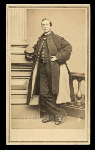 Confident Pose Civil War Soldier 1860s Cdv Photo By Silsbee Case & Co Boston