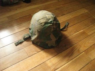 Us Gi Vintage Vietnam Era Steel Pot Helmet Camouflage Capac Complete M1