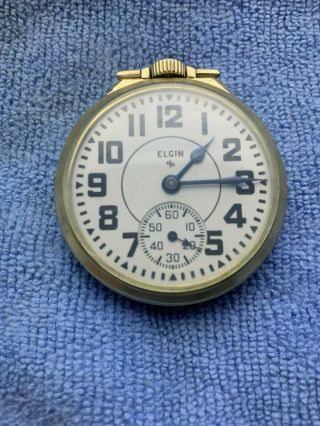Antique Vintage Elgin 571 (usa) 10k Gold Filled Railroad Rr Pocket Watch