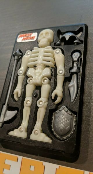 Vintage 1988 Sega Pocket Power Glo Bones Skeleton Rare Toy Complete 2
