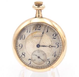 Antique 1907 Waltham 12s Open Face 20 Yr Philadelphia Case Co Pocket Watch