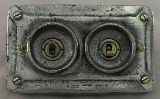 Vintage Industrial Cast Metal Faceplate (for Wall Boxes) - BS EN Approved 2