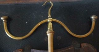 Vintage Light Oak Wood & Brass Rotating Barristers / Judge Wig Gown Hanger 5