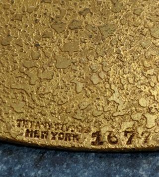 ANTIQUE TIFFANY STUDIOS YORK BRONZE plate stamped 1677 approx.  6 1/2 