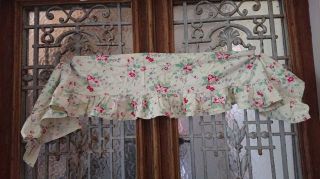 SWEET ANTIQUE FRENCH 1930s PRINTED COTTON VALENCE PORTIERE PELMET 2