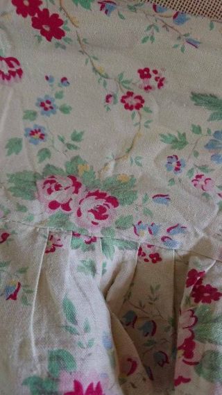 SWEET ANTIQUE FRENCH 1930s PRINTED COTTON VALENCE PORTIERE PELMET 4