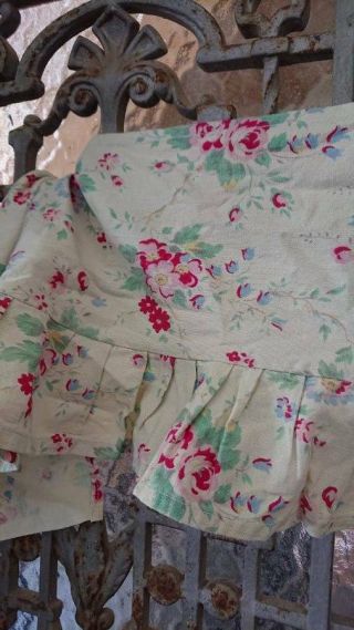 SWEET ANTIQUE FRENCH 1930s PRINTED COTTON VALENCE PORTIERE PELMET 5