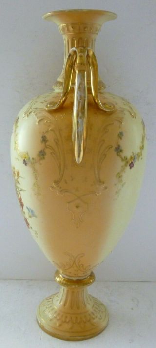 Antique Crown Devon Gilt Fieldings Pottery Art Nouveau Large Vase Urn Flowers 4