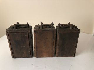 3 Antique Ford Model A / Mod T Wood Battery / Ignition Coil Old Vintage Rat Rod 4