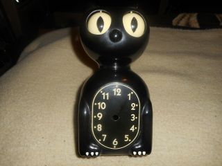 Vintage 1940 ' s Allied MFG Black Kit Cat Clock body/shell part. 2