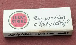 Ww2 K Ration Lucky Strike Whites Non - Foil Cigarette Pack Rare