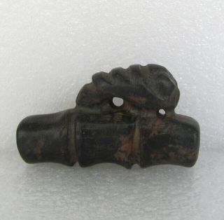 3.  06 " Hongshan Culture Hand - Carved Silkworm Carving Meteorite Pendant