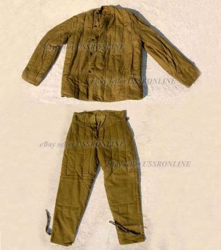 Soviet Army Winter Jacket Pants Telogreika Padded Fufaika Vatnik Jersey Ww2