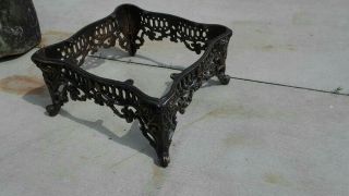Vintage Cast Iron Foot Stool Base Wood And Fabric Removed For Rehab Estate Find