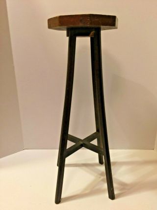 Antique Arts / Crafts Inlaid Top Mission Plant Stand Inlay
