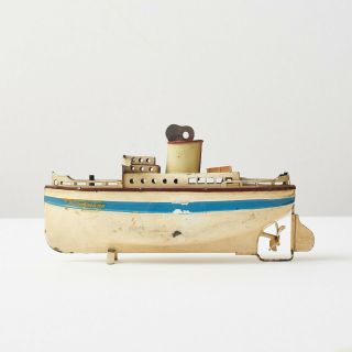 Vintage Fleischmann Made In Germany Wind Up Toy Boat 1930 - 1950