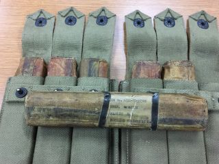 ww2 USMC Marine Corp Thompson MG Pouches & Magazines Dated 1944 2