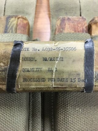 ww2 USMC Marine Corp Thompson MG Pouches & Magazines Dated 1944 3