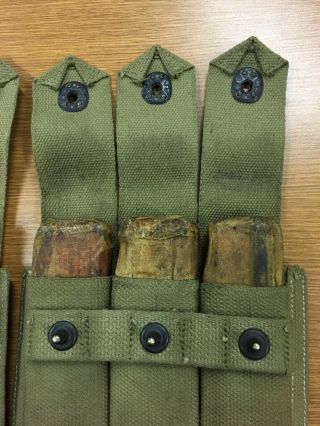 ww2 USMC Marine Corp Thompson MG Pouches & Magazines Dated 1944 6