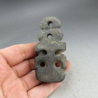Chinese,  jade,  natural black magnet,  Hongshan culture,  Apollo,  pendant W59 5