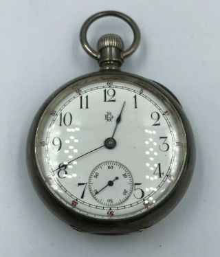 Vintage D.  L.  Cleeland Pocket Watch Watham 18s Coin Silver Case Heavy Silver