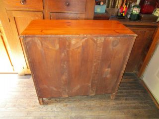 victorian solid pine 4 drawer dresser with carved chectnut handles / pull n/r 8