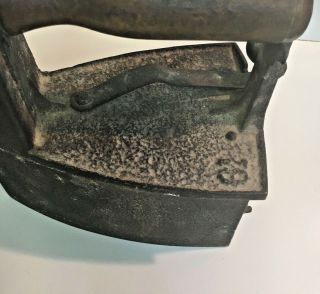 antique 1800 ' s Mondragon coal fired sad Iron with spout 5