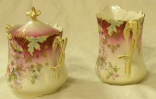 R.  S.  Prussia/Germany Saxe Altenburg Antique porcelain sugar and creamer 2