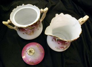 R.  S.  Prussia/Germany Saxe Altenburg Antique porcelain sugar and creamer 8