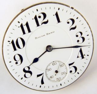 SOUTH BEND THE STUDEBAKER GRADE 223 16S 17J RAILROAD POCKET WATCH MVT 4