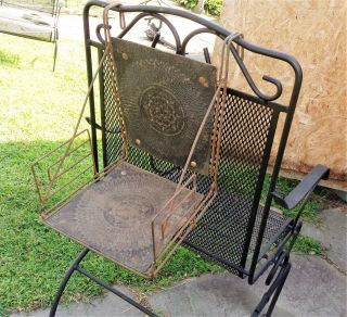 Spaulding Fibre Antique Vintage Booster Child Seat Chair 5