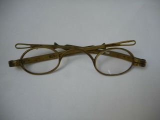 Antique Brass Sliding Temples C.  Y.  & CO Brass Spectacles Eyeglasess Civil War 2