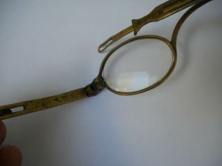 Antique Brass Sliding Temples C.  Y.  & CO Brass Spectacles Eyeglasess Civil War 5