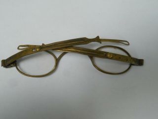 Antique Brass Sliding Temples C.  Y.  & CO Brass Spectacles Eyeglasess Civil War 7