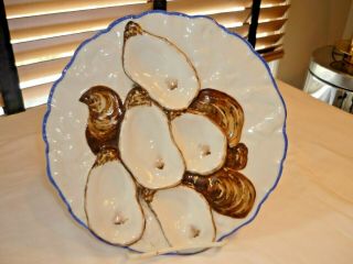 Antique Haviland Limoges Turkey Oyster Plate/dish