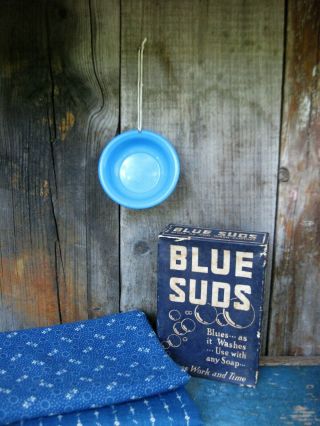 Tiny Vintage Toy Blue Enamelware Wash Pan