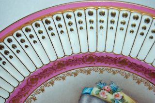Rare French Limoges Porcelain Portrait Cabinet Plate Princess de Lamballe SIGNED 6