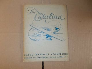 Rare Consolidated Pby Cargo Transport Conversion Sales Brochure