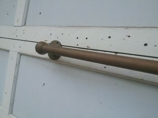 Vintage Solid Brass Door Push/Pull Rod 32 3/4 Inch Tube Pull Big Door Hardware. 2