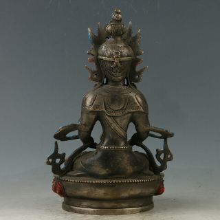 Chinese Exquisite Brass Hand Carved Figure Of Buddha Statue GL346 4