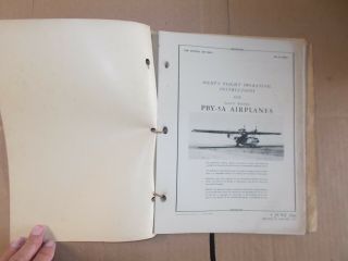 Consolidated Pby - 5a Pilots Flight Instructions