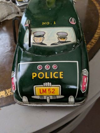 Vintage 1940 ' s Marx Large Dick Tracy Siren Squad Car In GREAT 4